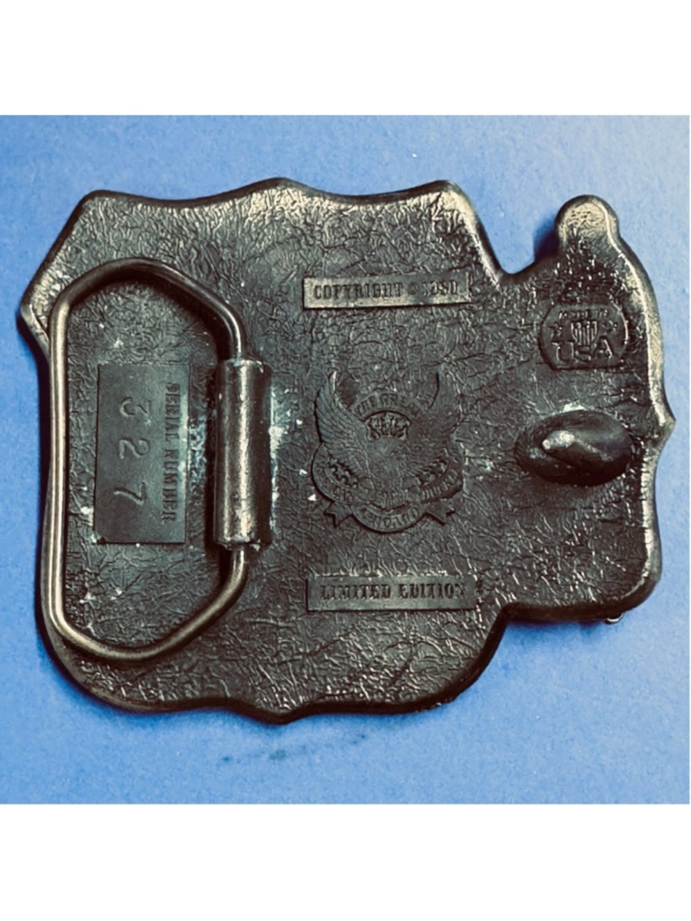 Vtg The Great American Buckle Co Chicago Cowboys Stay in the Saddle Longer 1980 - Picture 2 of 8